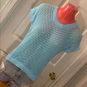 Dept 222 Light Blue Knit Top